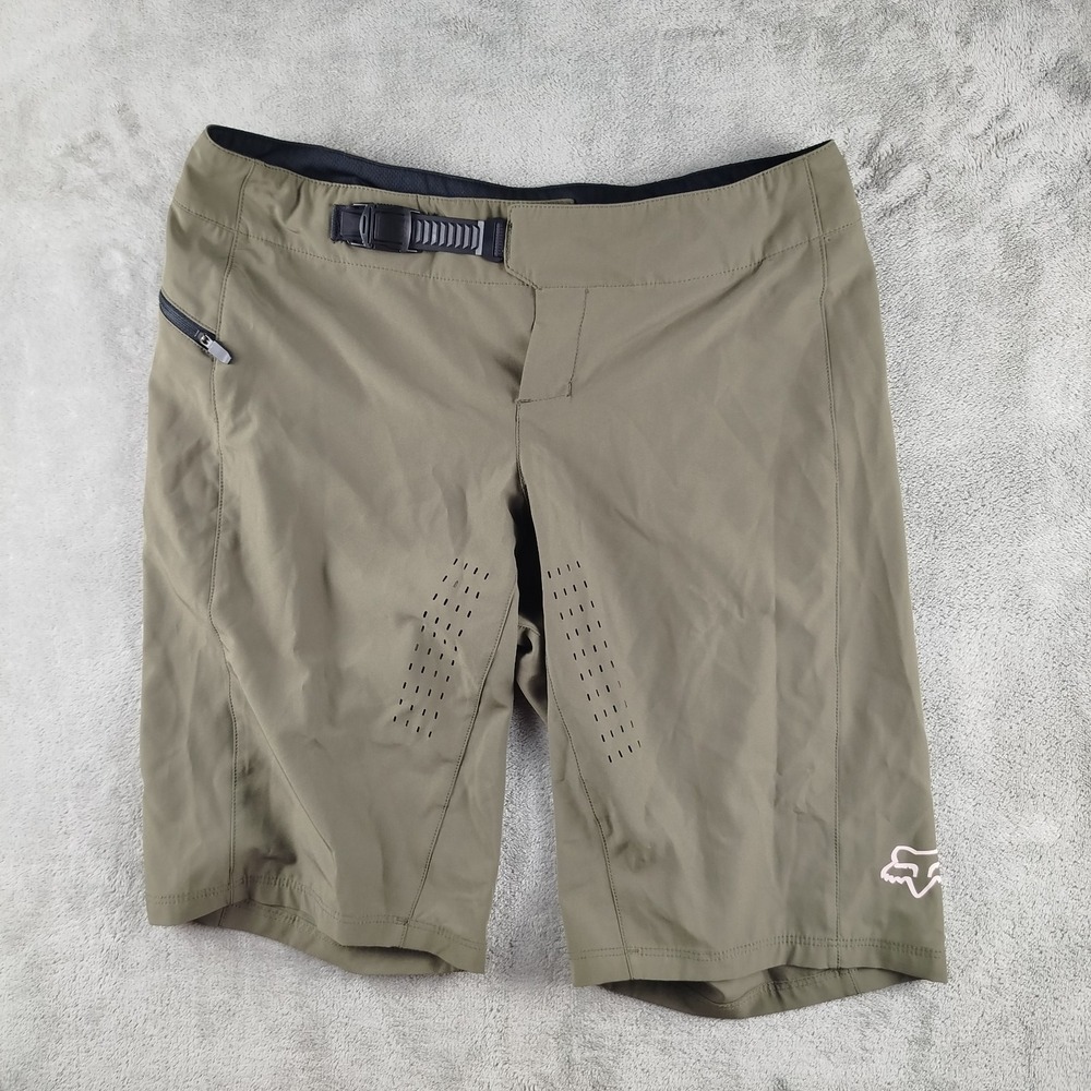 Fox Racing Shorts Mens M Flexair Olive Green Motocross Lightweight 4 Way Stretch